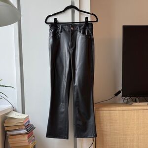 Zara Black Faux Leather Pants